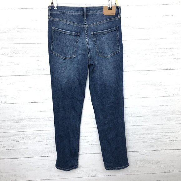 Aeropostale Women's Mom Jeans Distressed Stretch Dark Wash size 6 length 28" - Picture 3 of 11